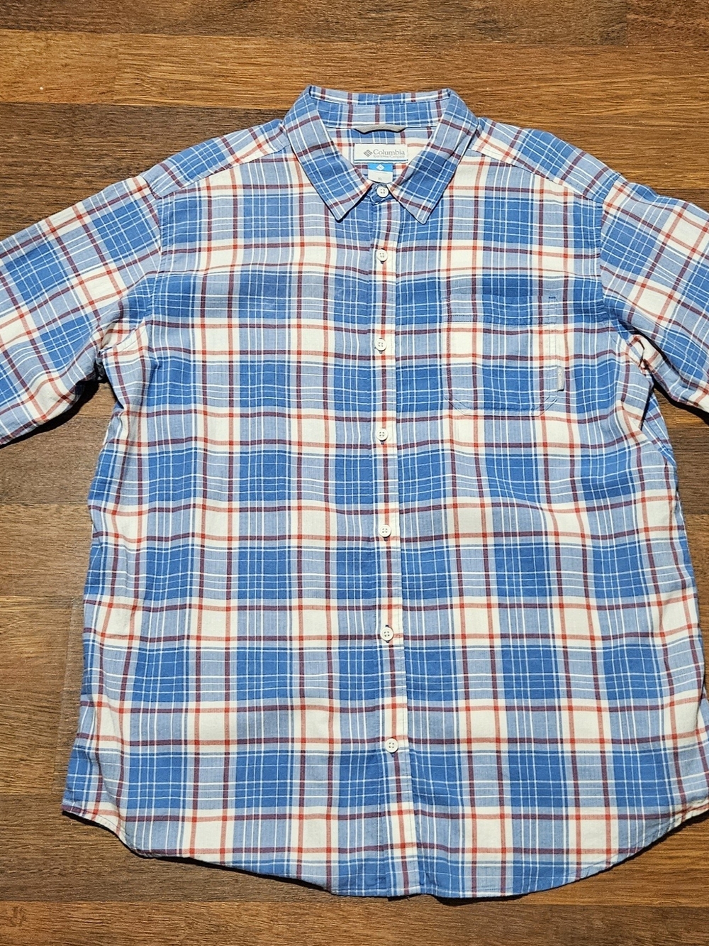 COLUMBIA mens dress shirt SIZE XL MULTICOLOR LXL4D